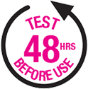 Test 48 hours before use